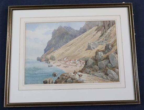 General Sir John Miller Adye (1819-1900), watercolour, Catalan Bay, Gibraltar